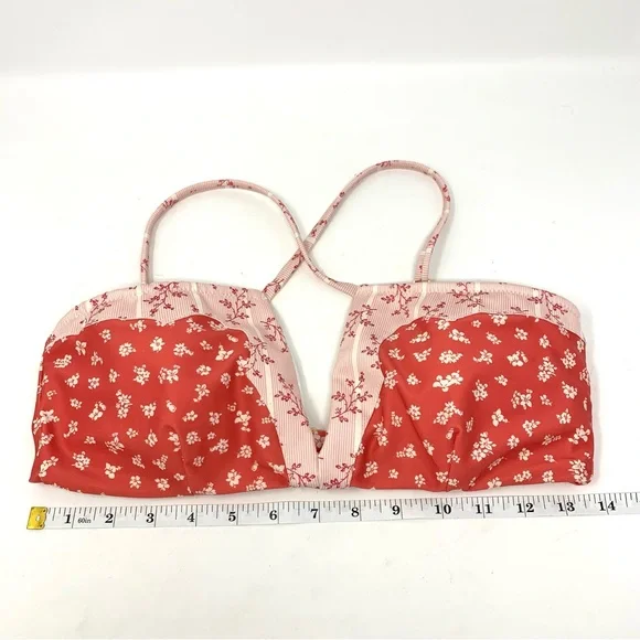 Polo by Ralph Lauren Floral Bikini Top Criss-Cross swimsuit size L - Picture 7 of 10